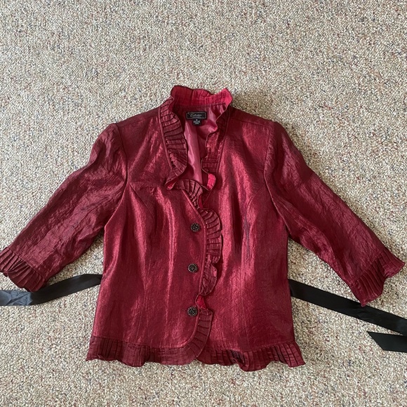 NWOT 🎉 Dress Barn Collections Ruffled Jacket - Picture 10 of 15